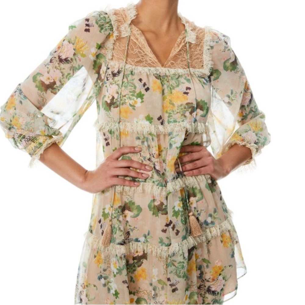 Alice + Olivia Floral Lace Mini Dress